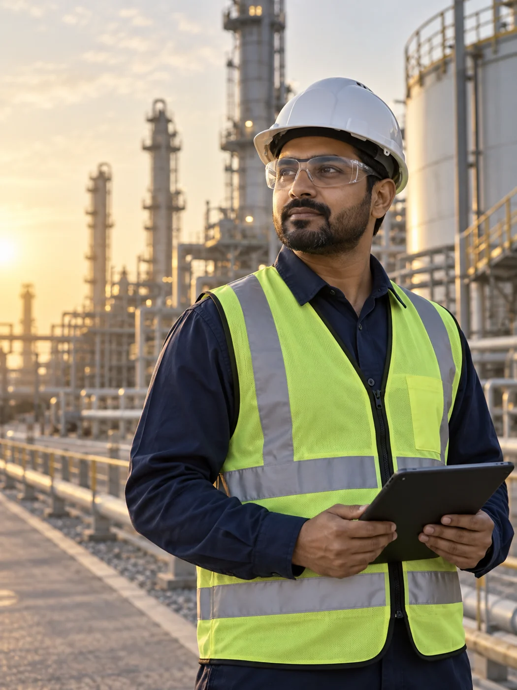 Safety engineering professional at an industrial facility
